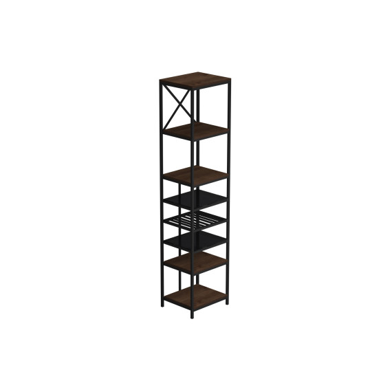 bookcase & shelving HOBEL LANFEN M-110 BLACK/GLASS FM/K090 (1)
