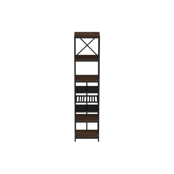 bookcase & shelving HOBEL LANFEN M-110 BLACK/GLASS FM/K090 (1)