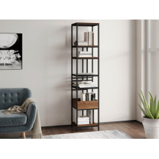 bookcase & shelving HOBEL LANFEN M-112 BLACK/GLASS FM/K090 (1)