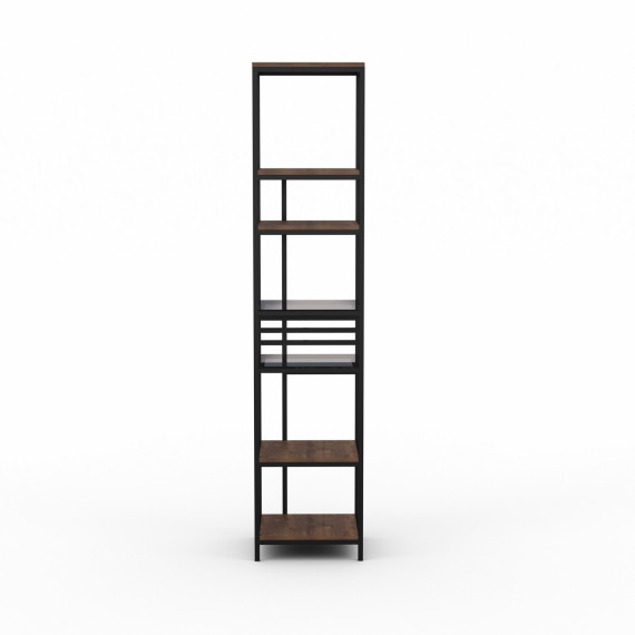 წიგნის კარადა და თარო HOBEL LANFEN M-112 BLACK/GLASS /K090 (1)