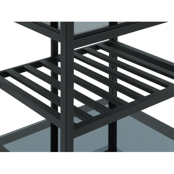 bookcase & shelving HOBEL LANFEN M-110 BLACK/GLASS FM/K090 (1)
