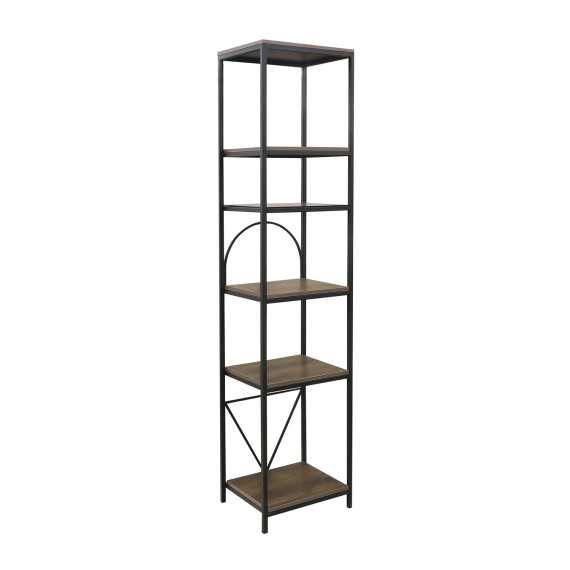 წიგნის კარადა და თარო HOBEL LANFEN M-111 BLACK/GLASS /K090 (1)