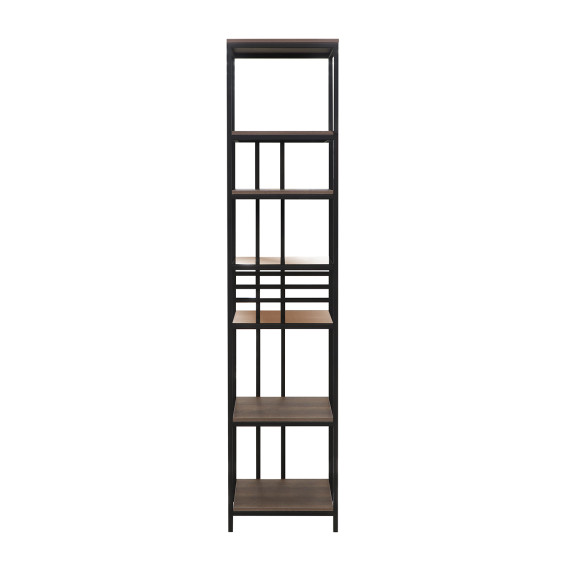 წიგნის კარადა და თარო HOBEL LANFEN M-112 BLACK/GLASS /K090 (1)