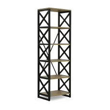 წიგნის კარადა და თარო HOBEL LOFT-SH-139-L BLACK/ 3025 (1)