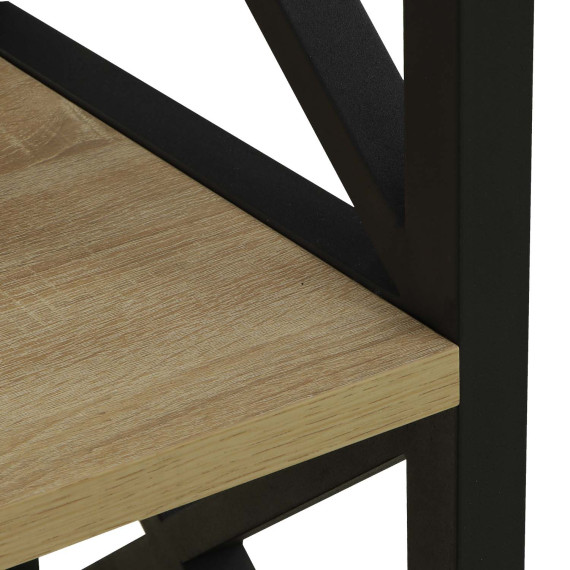 წიგნის კარადა და თარო HOBEL LOFT-SH-139-L BLACK/ 3025 (1)