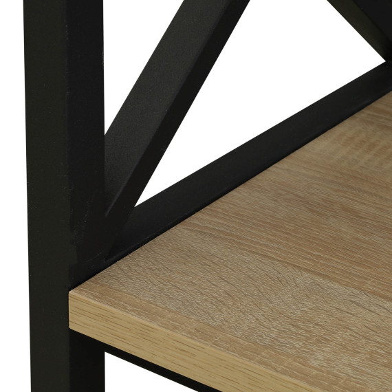 წიგნის კარადა და თარო HOBEL LOFT-SH-139-M BLACK/ 3025 (1)