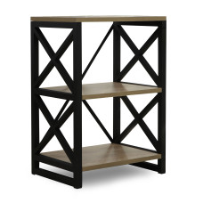 წიგნის კარადა და თარო HOBEL LOFT-SH-139-S BLACK/ 3025 (1)