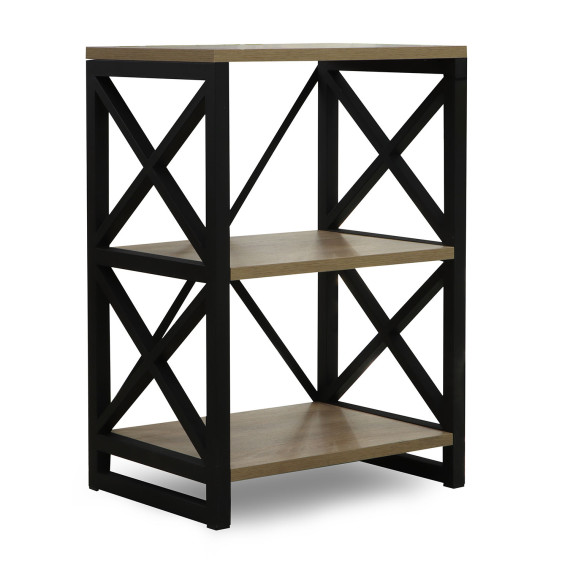 წიგნის კარადა და თარო HOBEL LOFT-SH-139-S BLACK/ 3025 (1)