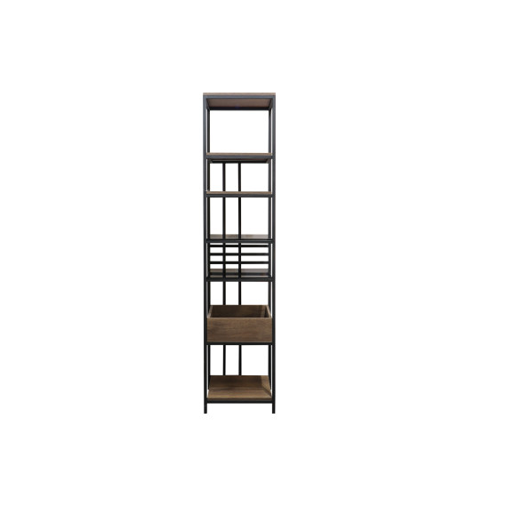 книжный шкаф и стеллаж HOBEL LANFEN M-112 BLACK/GLASS FM/K090 (1)