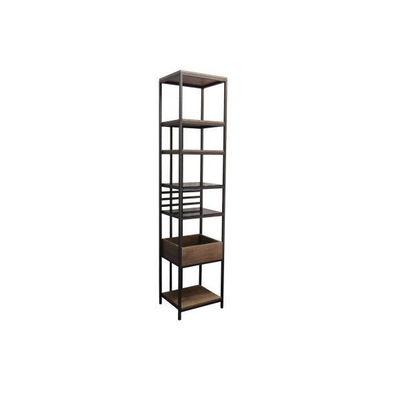 книжный шкаф и стеллаж HOBEL LANFEN M-112 BLACK/GLASS FM/K090 (1)