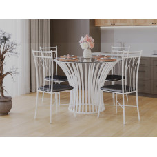 стул HOBEL WMX-CH-81 METAL WHITE/BLACK (1)