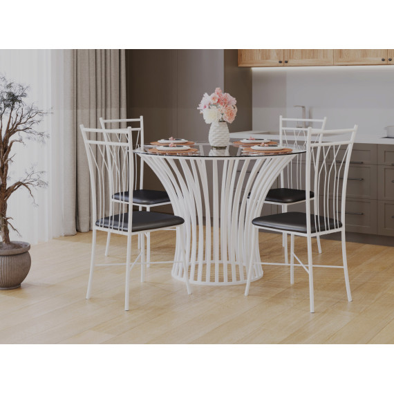 стул HOBEL WMX-CH-81 METAL WHITE/BLACK (1)