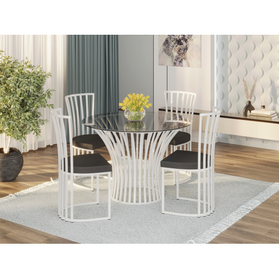 სკამი HOBEL WMX-CH-86 WHITE / BLACK (1)