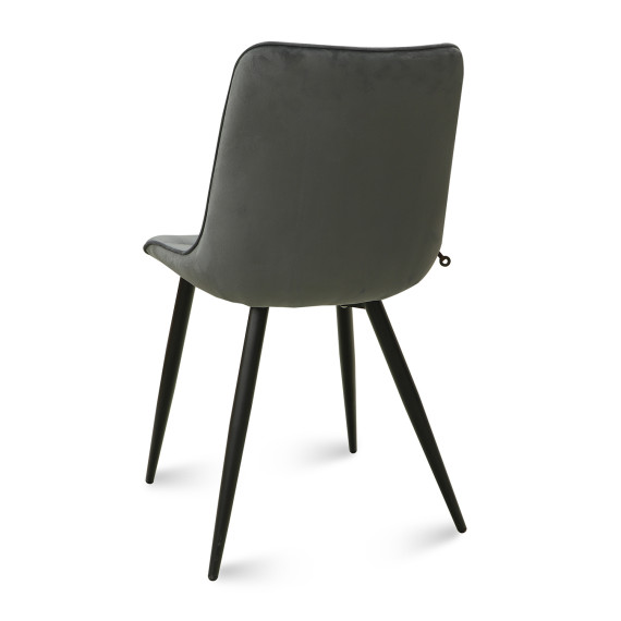 სკამი MAMADOMA MARIO M ЧЕРНЫЙ/LUX SMOKY GREY C56