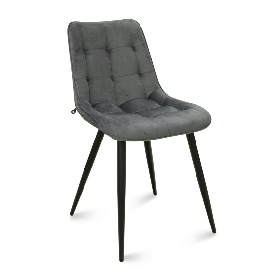 სკამი MAMADOMA MARIO M ЧЕРНЫЙ/LUX SMOKY GREY C56