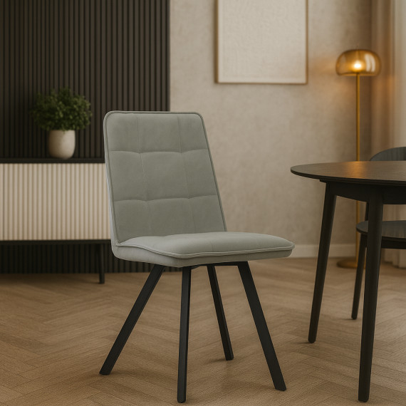 სკამი HOBEL ROM D METAL BLACK//GREY LEONARDO 14 (1)