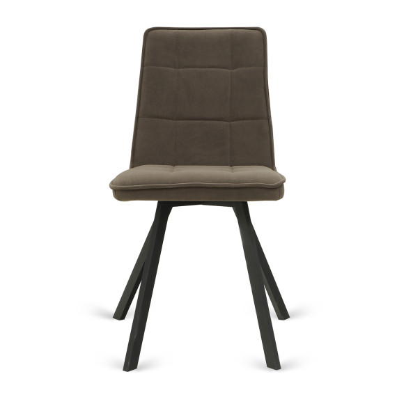 სკამი HOBEL ROM D METAL BLACK//BROWN LEONARDO 6 (1)