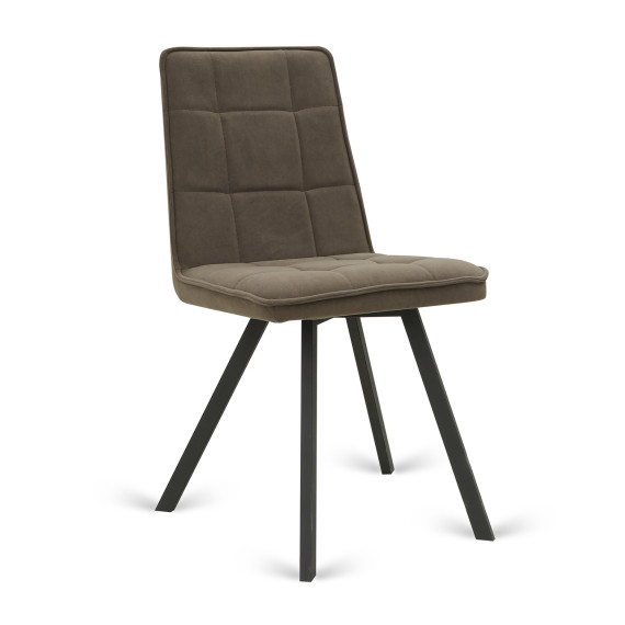 სკამი HOBEL ROM D METAL BLACK//BROWN LEONARDO 6 (1)
