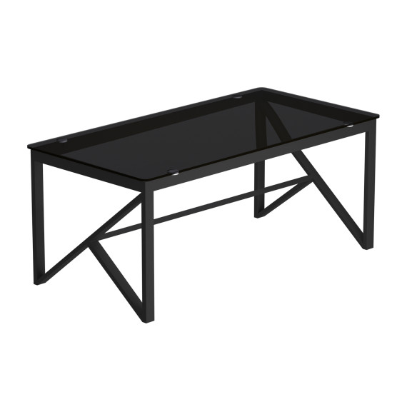 журнальный стол HOBEL GRAND METAL BLACK/ GLASS (1)