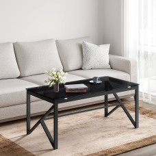 журнальный стол HOBEL GRAND METAL BLACK/ GLASS (1)