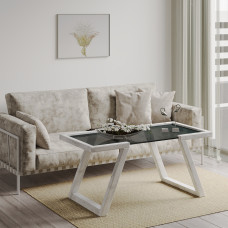 ჟურნალის მაგიდა HOBEL MIA GLASS ANTIC GREY (2)