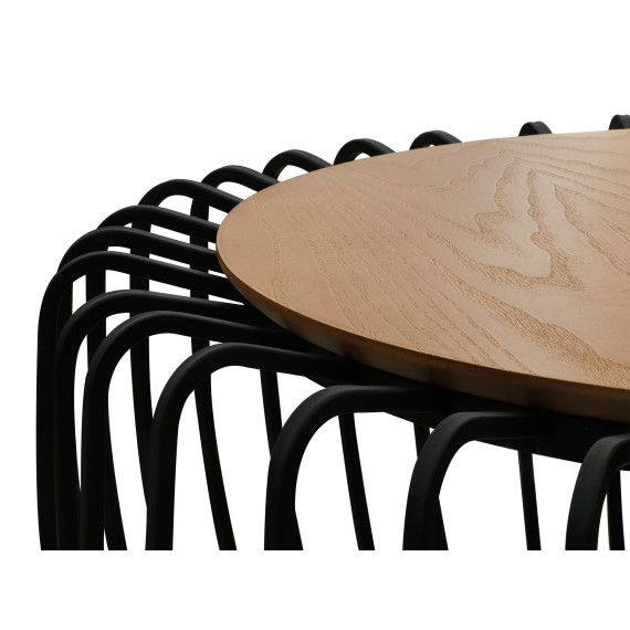 журнальный стол HOBEL SABINE M-60R F602 BLACK KAJURA AREX (1)
