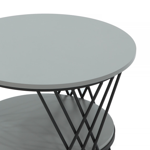 журнальный стол HOBEL WMX-CT-19 MDF 5502Y/ BLACK METAL  (1)