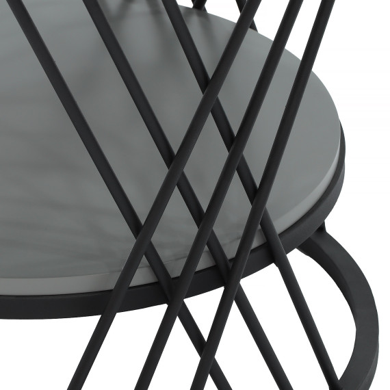 журнальный стол HOBEL WMX-CT-19 MDF 5502Y/ BLACK METAL  (1)