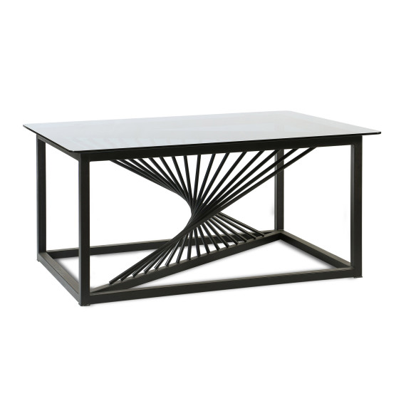 ჟურნალის მაგიდა HOBEL WMX-CT-27 METAL BLACK/GLASS FM (1)