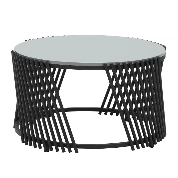 журнальный стол HOBEL WMX-CT-39 MDF 5502Y/ BLACK METAL  (1)