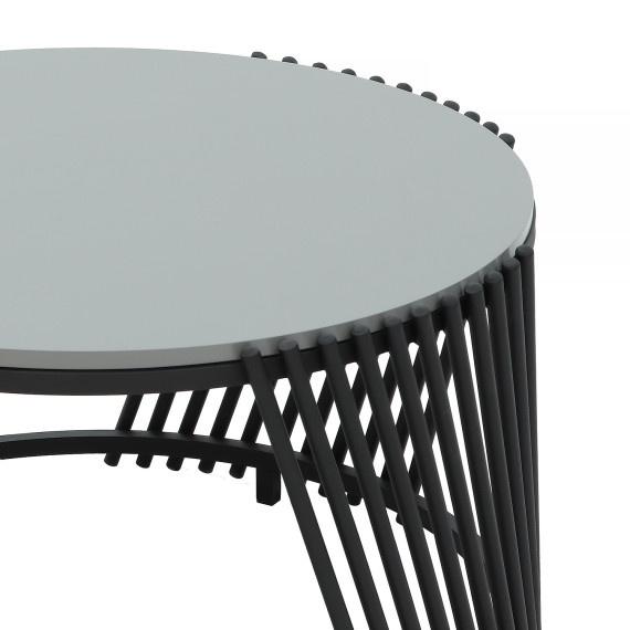 журнальный стол HOBEL WMX-CT-39 MDF 5502Y/ BLACK METAL  (1)