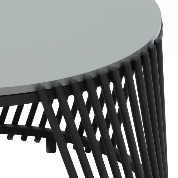 журнальный стол HOBEL WMX-CT-39 MDF 5502Y/ BLACK METAL  (1)