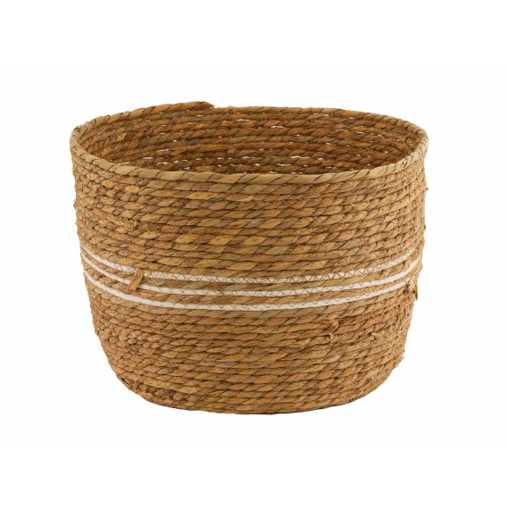 decorate objects KOOPMAN BASKET SET CATTAIL LEAF ROUND