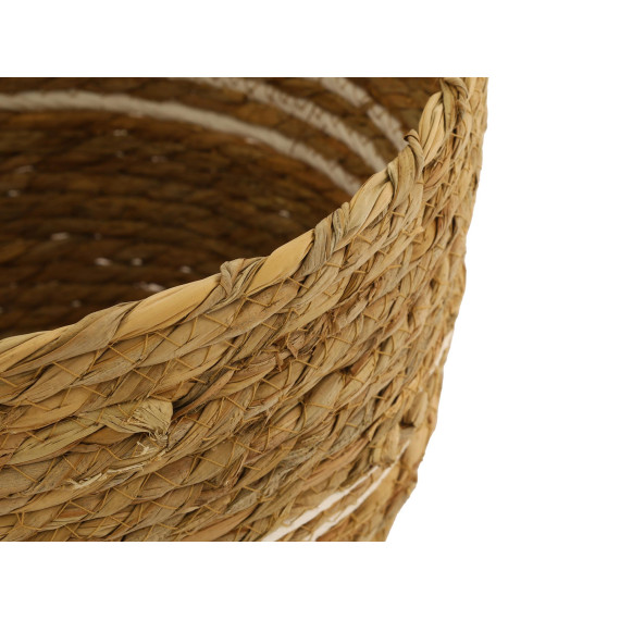 декоративные акссесуары KOOPMAN BASKET SET CATTAIL LEAF ROUND