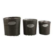 decorate objects KOOPMAN FLOWERPOT SET3 ANTHRACITE