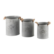 decorate objects KOOPMAN PLANTER SET ZINC 2PCS