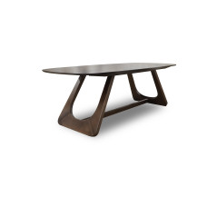 столовый гарнитур HOBEL ALICIA 1+8  BROWN PIGMENT/CH BLUE MELO 18 (5)