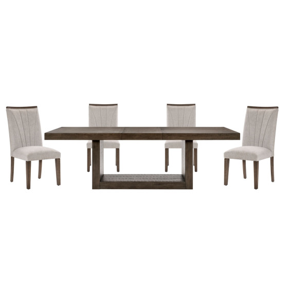 სასადილო გარნიტური HOMELEGANCE AMELIA 5764-96/B/S 1+8 COFFEE OAK (6)