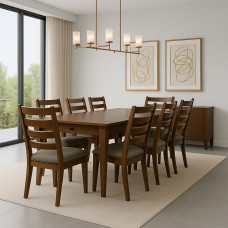 столовый гарнитур HOBEL DORA 1+8 OAK PIGMENT/CH SHO599/2 (10)