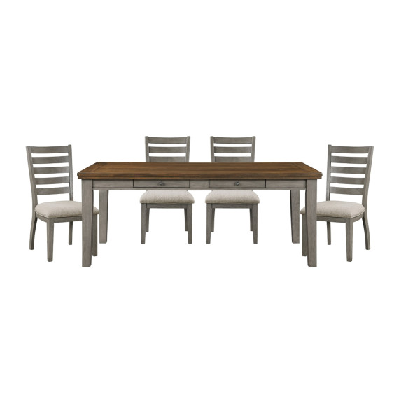 სასადილო გარნიტური HOMELEGANCE DORA 5761GY-78/S 1+8 GREY (5)