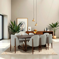 столовый гарнитур IVORIE AFEEN 3363/1341 1+8 WALNUT