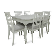 dining set HOBEL JANZEN 1+6 DT WHITE/CH BUKLE 8 (7)