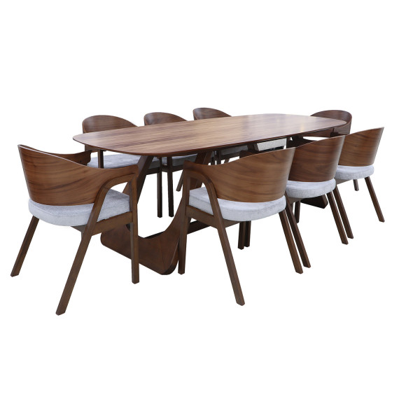 столовый гарнитур IVORIE LILIANA 3377/1382 1+8 NATURAL WALNUT