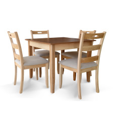 სასადილო გარნიტური HOBEL MONA 1+4 NATURAL/LEONARDO 3 (4)