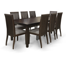 столовый гарнитур HOBEL RAMOS 1+8 BROWN PIGMENT/CH SCANDI 18 (4)