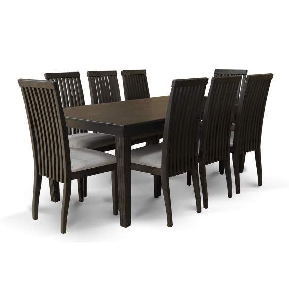 სასადილო გარნიტური HOBEL RAMOS 1+8 CHOCOLATE PIGMENT/CH SCANDI 18 (4)