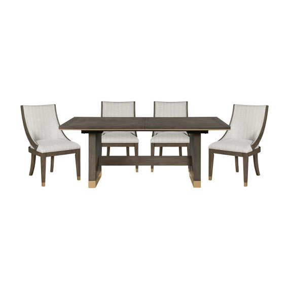 სასადილო გარნიტური HOMELEGANCE VIENNA 5933-96/B/A 1+8 WENGE/GOLD (6)