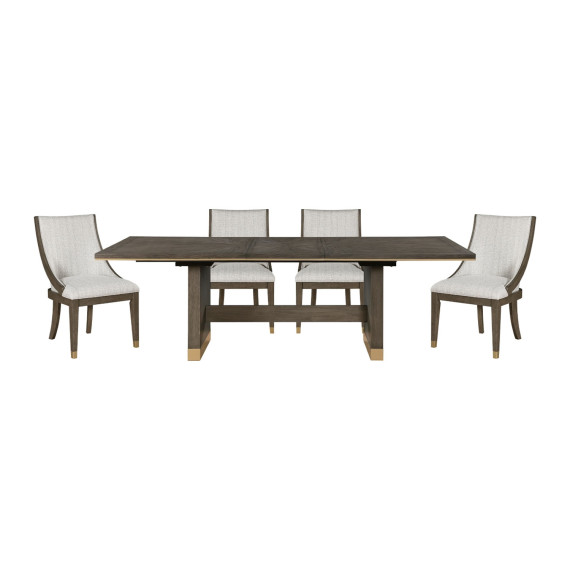 სასადილო გარნიტური HOMELEGANCE VIENNA 5933-96/B/A 1+8 WENGE/GOLD (6)