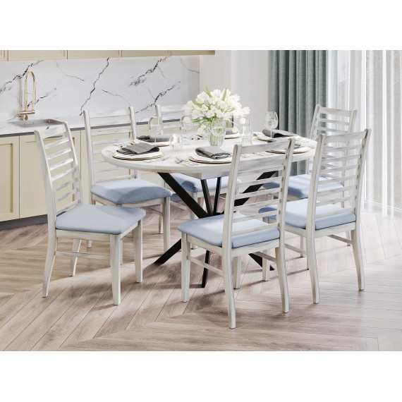 სასადილო მაგიდა HOBEL ELINA DT ANTIK SILVER (1)