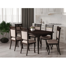 обеденный стол HOBEL 02A (100X160X200) BROWN PIGMENT (1)